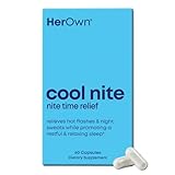 Her Own Cool Nite, Night Time Relief, Female Hormone Balance Capsules for Night Sweats, Hot Flashes & Mood Swings with Kudzu & Black Cohosh, 60 Count