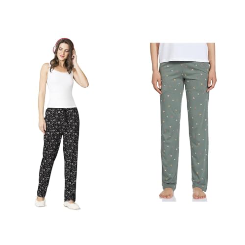 Image of Van Heusen Relaxed Fit Functional Pocket Ultra Soft Allover Print Lounge Pants - Available in Pack of 1 & 2