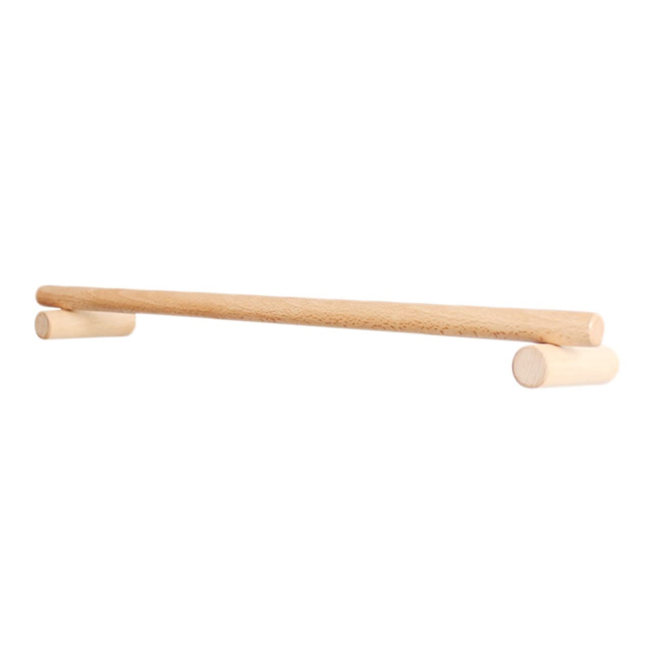 Porta Asciugamani in Legno, Barra Singola Semplice, 1 Pezzo | Colore Khaki, per Casa e Bagno, Design Salvaspazio, Lavorazione Rivestimento Avanzato