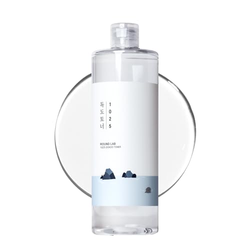 ROUND LAB 1025 Dokdo Toner 6.76 Fl Oz, Oil Control and Reduces Excess Sebum, Gentle Exfoliating Facial Toner, Deep Sea Water for Moisturization, Soft Finish Without Stickiness, Korean Skin Care