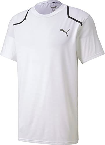 Puma Power BND M TR tee Camiseta de Manga Corta, Hombre, Blanco...