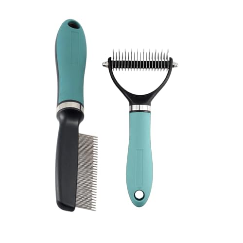 Brosses de changement de pelage pour chien et chat avec dents en acier inoxydable