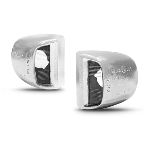Image of LESAUCE LED License Plate Light Housing for for Chevy Silverado 1500 2500 3500 Suburban Tahoe GMC Sierra Yukon XL for Escalade, Chrome, 2PCS