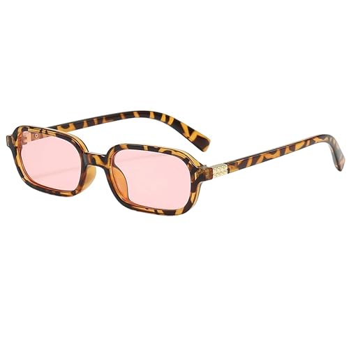 Image of Retro Rectangular Sunglasses for Women Men 90s Trendy Square Sun Glasses Small Vintage Sunnies