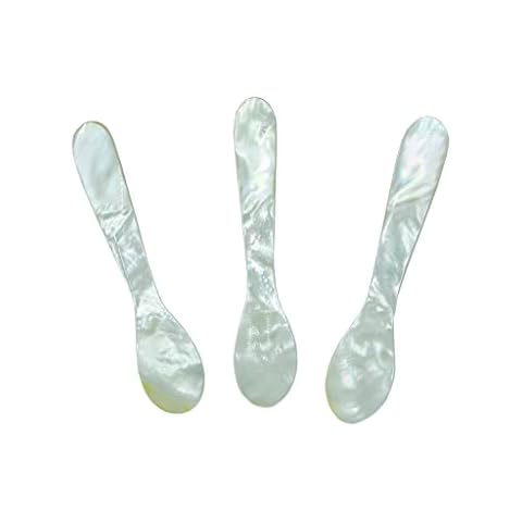B&M Handicraft premium mother of pearl caviar spoon (3 pcs, 4.5 inches) Cover