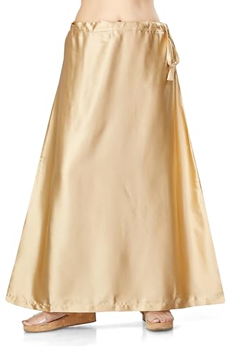 Image of Madhu Fashion Women's Satin Saree Petticoat Saree Underskirt