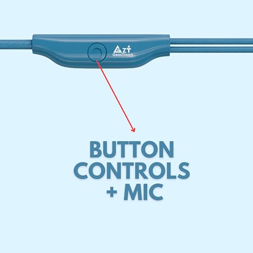 Image of Loud Pro Wired Earphone with Powerful HD Mic for Clear Sound, in-Line Volume Controller & Noise Cancellation Compatible with only 3.5mm Jacks in Mobiles- Blue