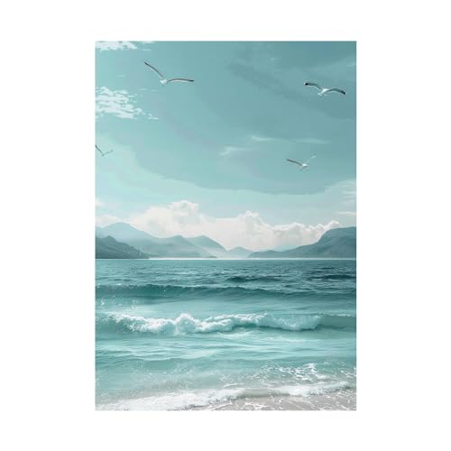 Tableau paysage marin moderne pour salon : créez une ambiance épurée et relaxante chez vous