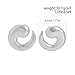 Silver Chunky Statement Earrings for Women Trendy Vintage Large Geometric Spiral Dangle Earrings Unique Big Swirl Earrings Fashion Birthday Jewelry(Silver)