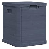 vidaXL Garten Aufbewahrungsbox Holzoptik Kissenbox Gartenbox Auflagenbox Gartentruhe Kissentruhe Truhe Box Spielzeugkiste Wasserdicht 90 L Anthrazit - 9