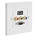 Vbestlife Dystrybucja i organizacja multimedialnych płyt ściennych panel gniazda, kompozytowy HDMI VGA 3RCA 3 w 1 panel złącze wtyczka audio wideo adapter jack okablowanie wtyczka gniazdo rozmiar 85 mm x 85 mm