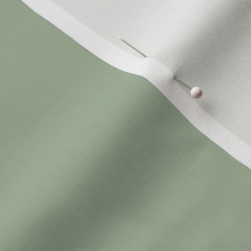 Spoonflower FI-F86-D7139432-1Y Fabric - Sage Green Solid Farmhouse Woodland Neutral Earth Tone Printed thumb #6