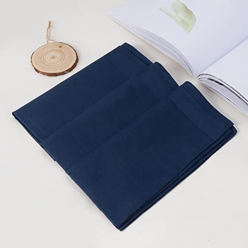Image of HOULIFE Men's Cotton Handkerchiefs, Solid Color 60S Soft Cotton Hankies for Men Women 6 /12PCS 15.7 inchx15.7 inch