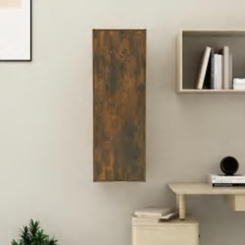 Homgoday Mueble para TV Madera de ingeniería Roble Ahumado 30,5x30x90 cm Mueble de Salon, Juego de Muebles, Mueble de TV con Estilo
