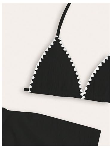 SHENHE Girl's 3 Piece Swimsuits with Cover Up Triangle Halter High Waisted Bikini Bathing Suits3