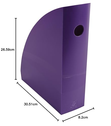 Exacompta 18220D Stehsammler (Mag-Cube, 266x82x305 mm, für DIN A4+, robust und praktisch) 1 Stück violett