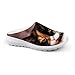 AXGM Herren Hausschuhe Maschenweite Clogs Pantoletten Strandschuhe Katze Unbeteiligtes Tier 3D Print rutschfest Slipper Herren Flache Schuhe Slip On Gartenscuhe CA48 EU 44
