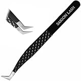 SAIGON LASH Precision Volume Tweezers – Slim Boot Tip for 3D–5D Volume Lashes, Spikes & Fans, Narrow & Easy Fan, Professional Lash Extension Tool