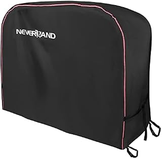 NEVERLAND BBQ Cover Waterproof Barbecue Grill Covers Heavy Duty 300D Oxford Fabric Grill Covers Black for Weber, Brinkmann, Char Broil, Outback (145x61x117cm)
