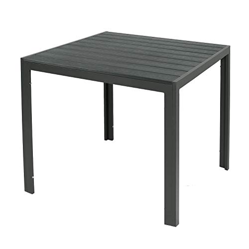Produktbild von Ojawo Aluiniu Gartentisch Anthrazit/schwarz Esstisch Gartenöbel Tischplatte Non
