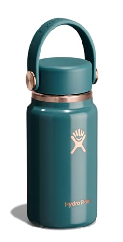 Image of Hydro Flask Micro Bottle - Leak Proof Purse or Pocket Flask - Insulated Mini Water Bottle 6.7 Oz Sea Rose Gold