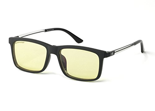 Eagle Eyes 4in1 SuperSight System - The Magnetic Clip-on Glasses - Computer Lens Based Frame/Polarized Sunglass Clip-on/Night Driving Clip-on/StimuLight Low Light Clip-on4