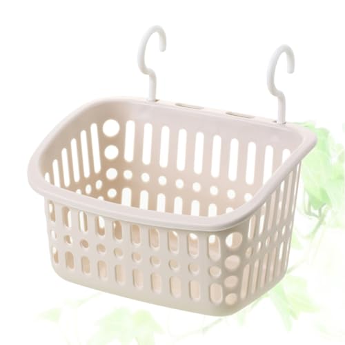 Cesta colgante de plástico beige rectangular para organización en el hogar 8