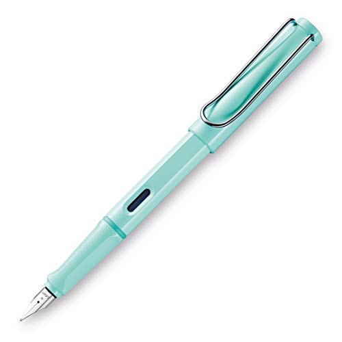LAMY Safari Light Blue Fountain Pen - Extra Fine Nib with Blue Ink (L0361EF)