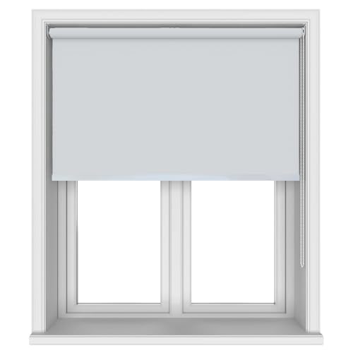 Image of 100% Blackout Roller Blinds for Windows 71 Inch W X 84 Inch L Roll-Up Shades Sun UV Protection for Home & Office, Soft Grey| Heavy Duty in 38 MM Pole