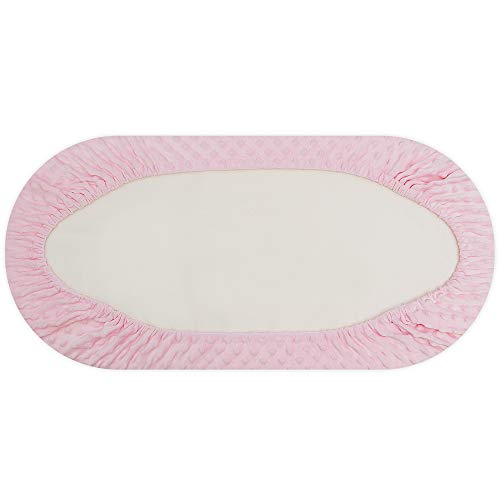 Bluesnail Soft And Strechy Minky Bassinet Fitted Sheet, Cradle Sheets For Bassinet Pad/Mattress 2Pk (Bassinet, Pink+Gray) #TOP6