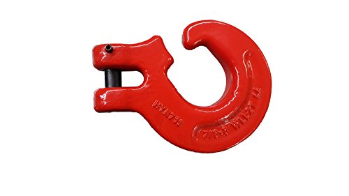 Set of Two (2) Heavy Duty Logging Chain Chocker | WLL 2 TON = 4,000lbs | Forestry | Sling Slip | Tracktor C - Hook | Used for ATV, Trailer, Towing, Farm | Red | 0900107