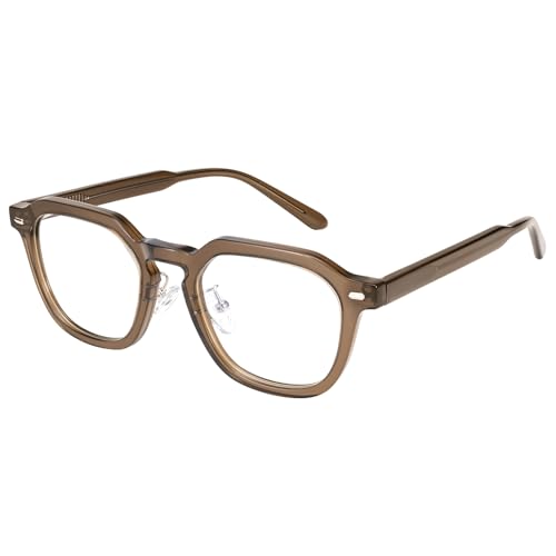 Image of Dollger Blue Light Blocking Glasses For Woman Men Thick Acetate Frame Rectangle Square Lens Non-Prescription