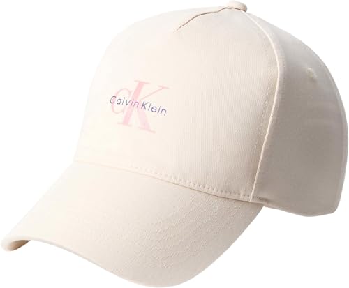 Calvin Klein Damen Printed Monologo Cap Lv04K5027G Cap, White, One Size