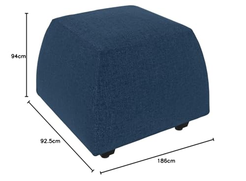 Image of Wakefit Sofa Set | 3 Year Warranty | Sofa 3 Seater, 3 Seater Sofa for Living Room, Wooden Sofa Set, 3 Seater + Left Aligned, Sofa for Living Room - Belize(Malphino : Cobalt Blue)
