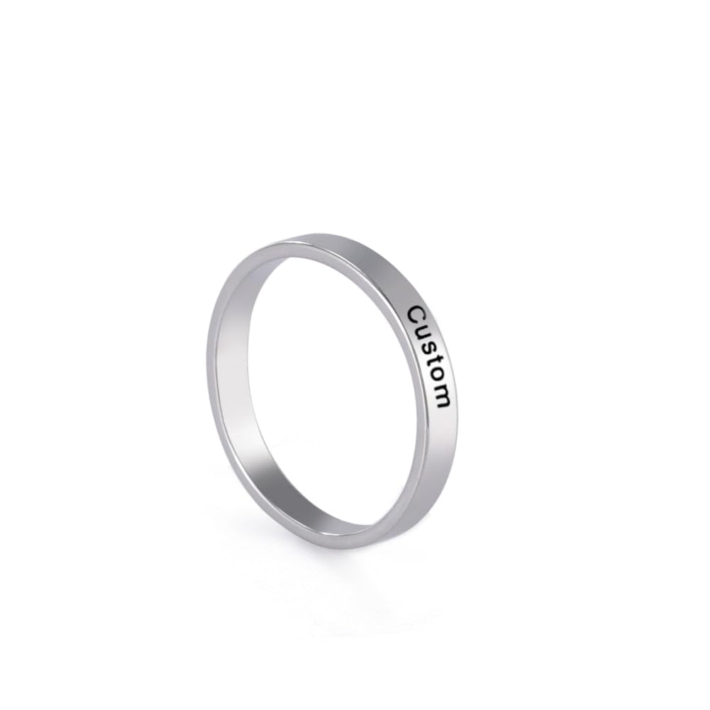 MARS CREATIONS Pure Silver Ring for Women - 925 Sterling Silver Custom Mantra Ring, Delicate Minimal Personalized Name Ring for Best Friend (B0D1VD195B) Amazon Price History, Amazon Price Tracker