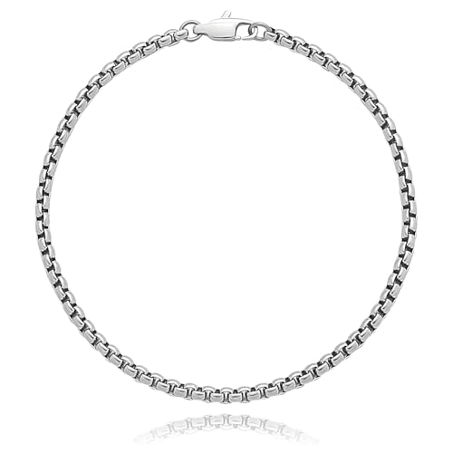 Pulsera caja cuadrada de titanio puro 3mm para hombre y mujer miniatura 1