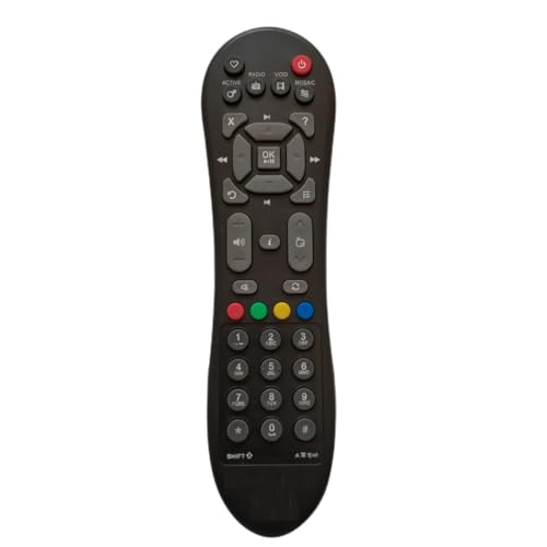 Image of Upix DTH Remote No. 125 (Black) - Not RF, Compatible /Replacement for Videocon DTH Set Top Box Remote (Exactly Same Remote Will Only Work)
