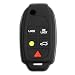KeyGuardz Keyless Remote Car Flip Key Fob Shell Cover Soft Rubber Case for Volvo S60 S80 XC70 XC90 V70 LQNP2T-APU