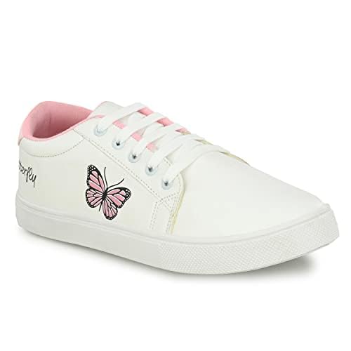 Image of layasa Comfotable Lightweight Casual Sneaker for Women /Girls (Pink, Numeric 3)