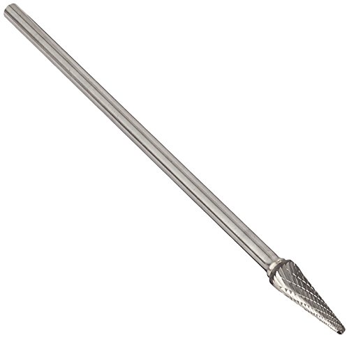 Image of Drill America SL-3 Carbide Burr /Rotary File Cone Double Cut for Die Grinder 3 /8 inch Dia. x 1-1 /16 inch Cut Length with 1 /4 inch Shank and 6 inch Overall Length, DUL Series