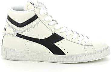 Diadora Unisex Game L High Waxed Athletic, White/Blue Caspian Sea, 11 US Men | Image 6