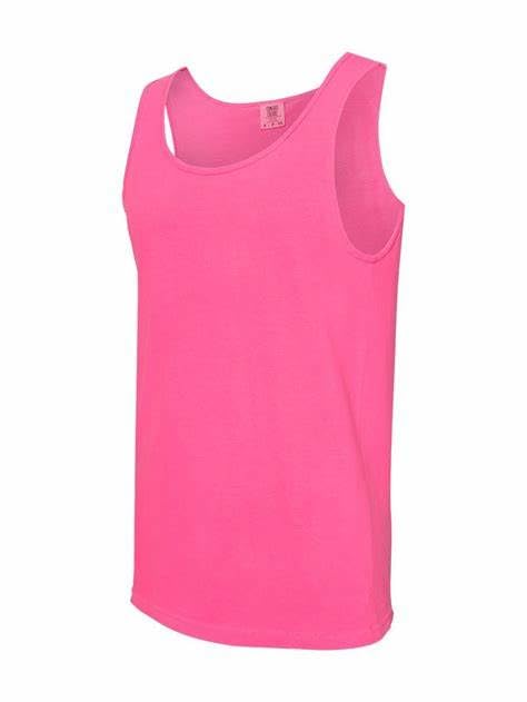 Comfort Colors Women's Ultra Soft Cotton Tank Top, Style 3060L, Hot Pink, X-Large