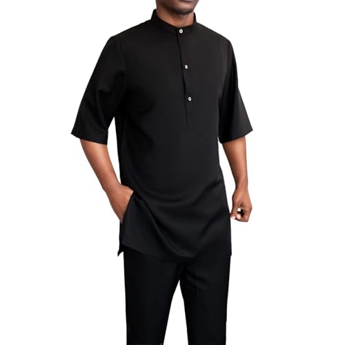 African Suit for Men Short Sleeve Shirt Pants 2 Piece Set Outfits Dashiki Nigerian Wedding Clothing4