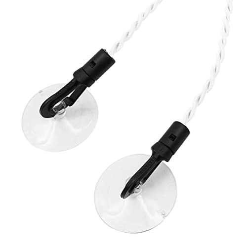 WANGCL 2 Piece Portable Retractable Clothesline with Hooks and Suction Cups Camping Accessories for Outdoor and Indoor Hotel Use (White) - Image 4