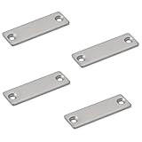 4 Stück korrosionsbeständige Magnet-Gegenplatte, beschichtet mit Edelstahl SUS304 (V2A), MC-JM49 für Magnetschnäpper, Magnetverschluss, Schranktür