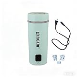 Longem ポータブル 日本・海外対応 100-240V 電気 小型 海外で使える 350ML トラベル 6段階温度調節 8時間保温 持ち運びやすい 携帯湯沸かし器 旅行 車中泊用