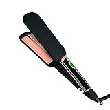 plancha 450 grados TEMPERATURA AJUSTABLE CON PANTALLA LCD: El control de temperatura digital LCD ofrece 10 configuraciones de calor de 270 a 450 ℉ en incrementos de 50 ℉ que pueden satisfacer sus diferentes necesidades, desde tipos de cabello frágil, normal a grueso grueso.