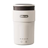 Electric Tea Kettle Portable Mini Coffee Kettle, with 4 Variable Presets, Personal Hot Water Boiler 304 Stainless Steel with Auto Shut-Off & Boil Dry Protection, 12H Keep Warm (White)