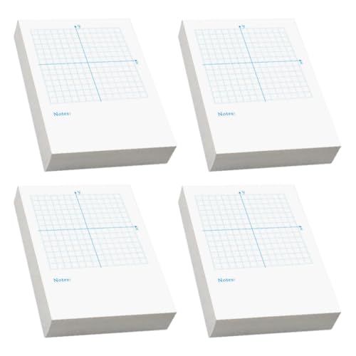 Cuaderno de coordenadas XY Amosfun pack de 4 libros cuadriculados con hojas a una cara