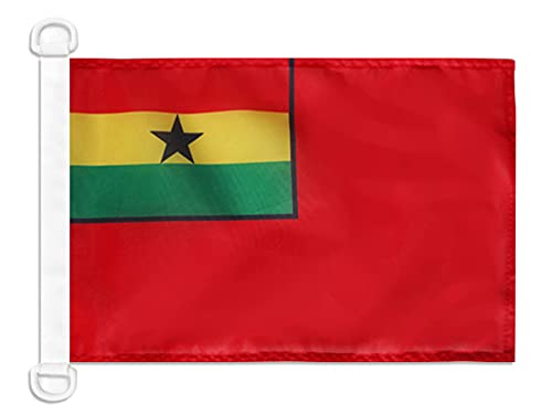 AZ FLAG - Ghana Civil Ensign Nautical Flag - 18'' x 12'' - For Outdoor and Boat - Ghanaian merchant Banner Knitted Polyester with Two Plastic Rings - Vivid Colors - 12x18 in - 45x30 Cm โ image 1